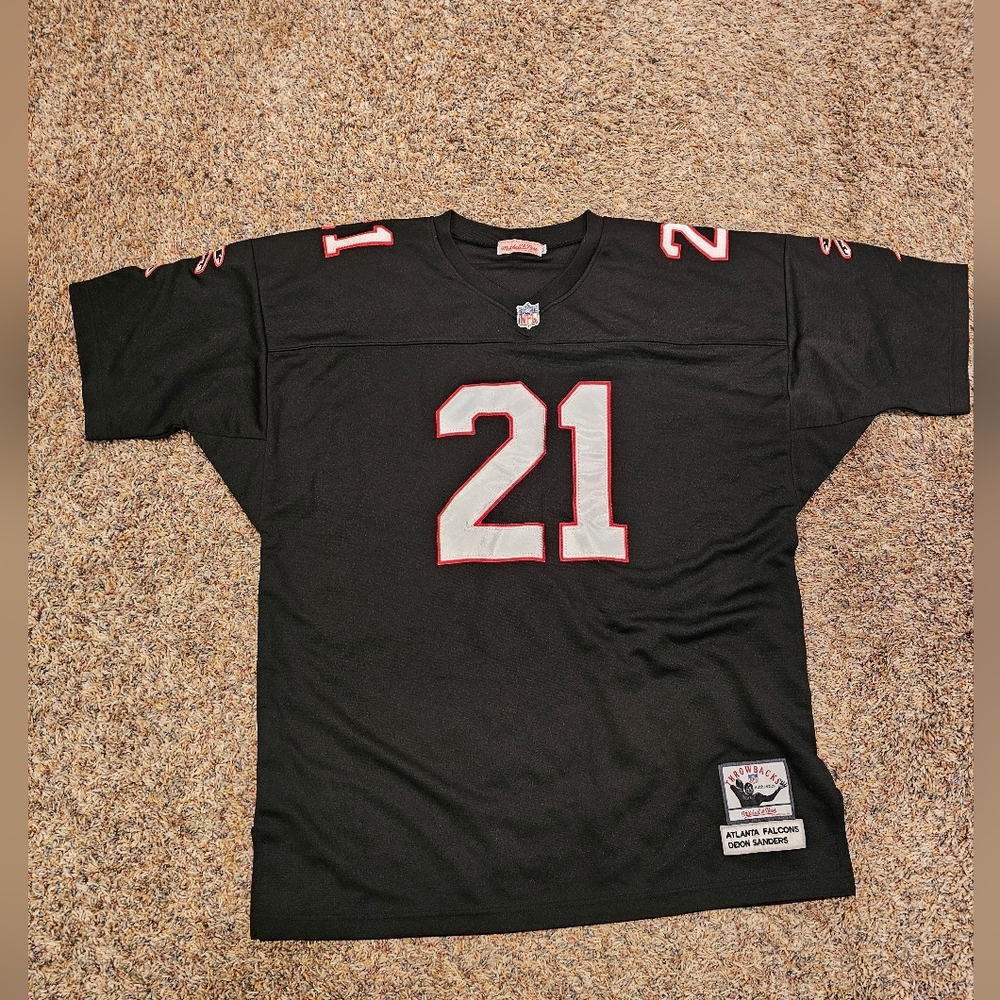 Mitchell & Ness Deion Sanders Atlanta Falcons Football Jersey REP Size 54
